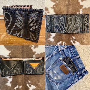 COPY - Handcrafted Black Leather Cowboy Boot Wallet